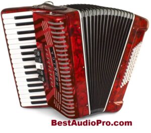HOHNER 1305-RED Hohnica 72 Bass 34-Key Entry Level Piano Accordion