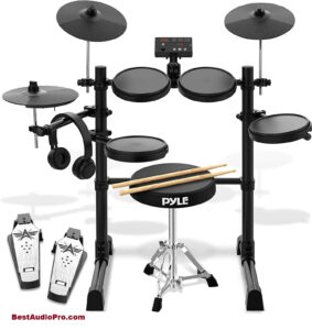 Pyle 8-Piece Electronic Drum Set Professional Electric Drumming Kit